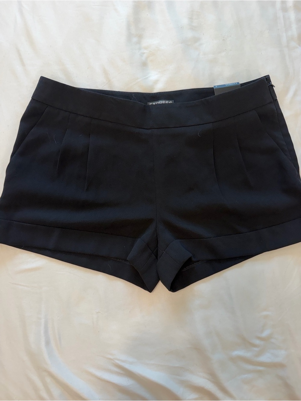 Express Black High-Waist Tailored Shorts